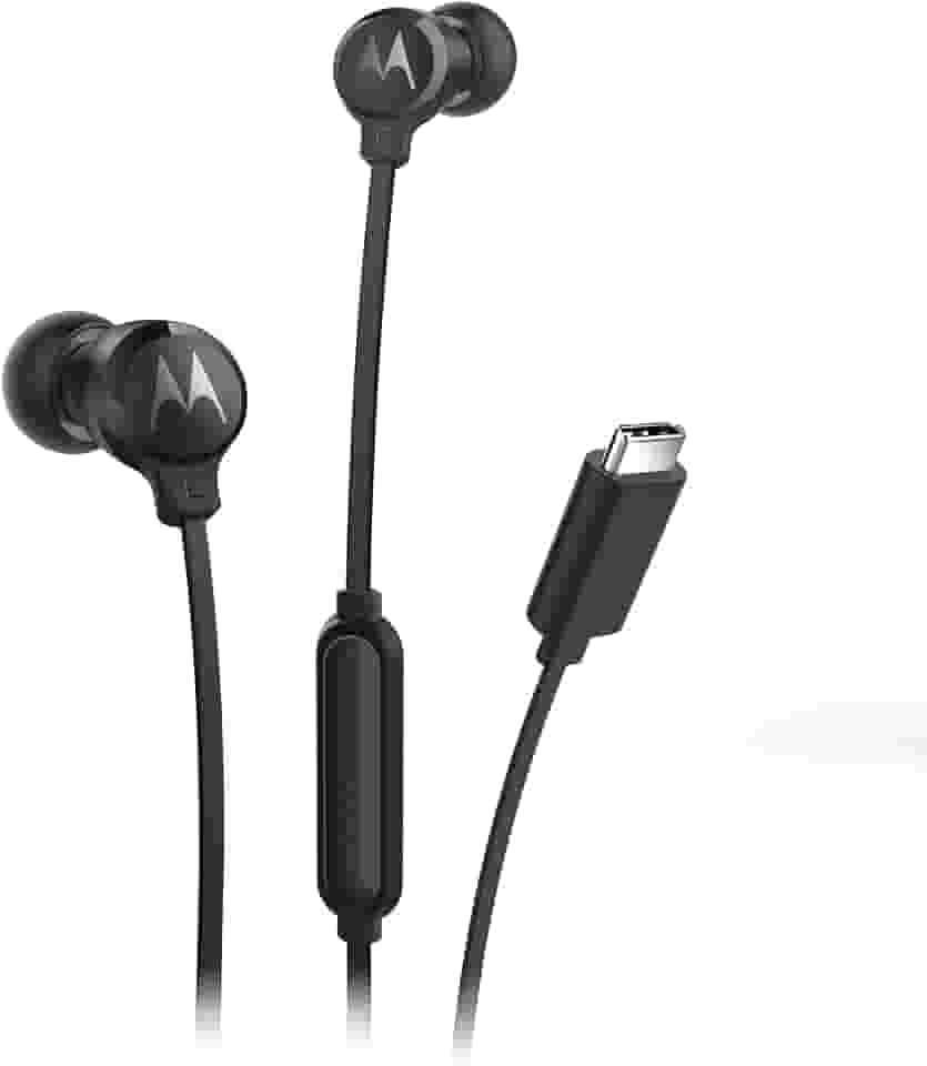 Motorola, Earbuds 3C-S, Conexão USB-C, Fone de Ouvido com Microfone, Preto