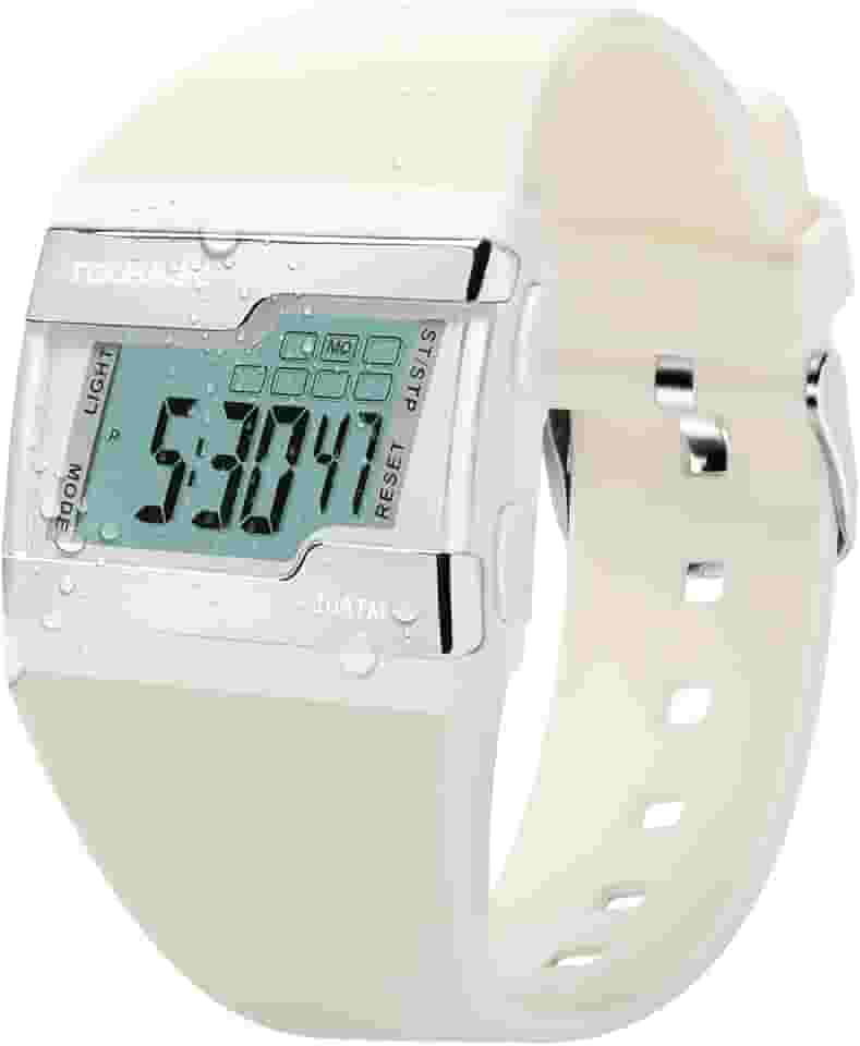 Relógio de Pulso Esportivo Multifuncional para Mulheres 100 Metros à Prova d'água para Natação e Mergulho, Cronômetro de Volta, Despertador, Calendário, Luz de Fundo