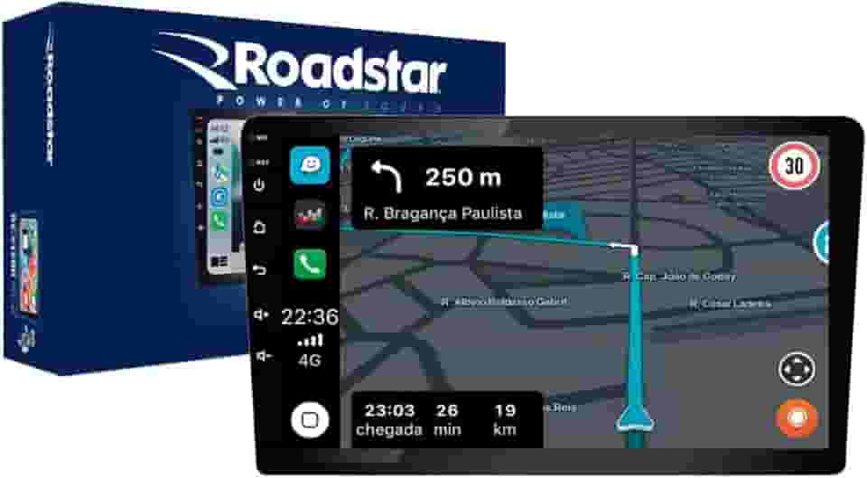 Central Multimídia Roadstar RS-915BR Prime Android Carplay 9 Polegadas