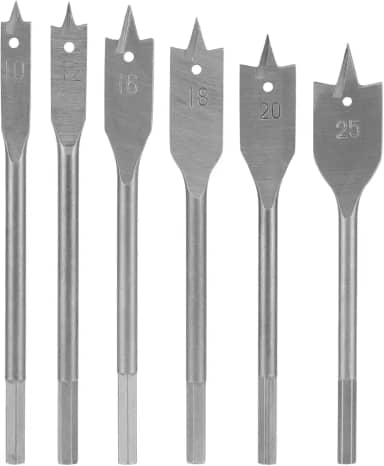 Sparta Jogo De Brocas Chatas Para Madeira 10-12-16-18-20-25 6 Pcs