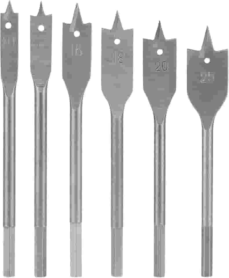 Sparta Jogo De Brocas Chatas Para Madeira 10-12-16-18-20-25 6 Pcs