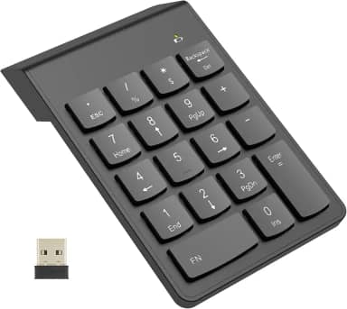 Teclado numérico sem fio, teclado numérico, teclado numérico, teclado USB de 10 teclas para laptops, acessórios de computador desktop Office Accounting Essentials compatíveis com Chromebook Notebook
