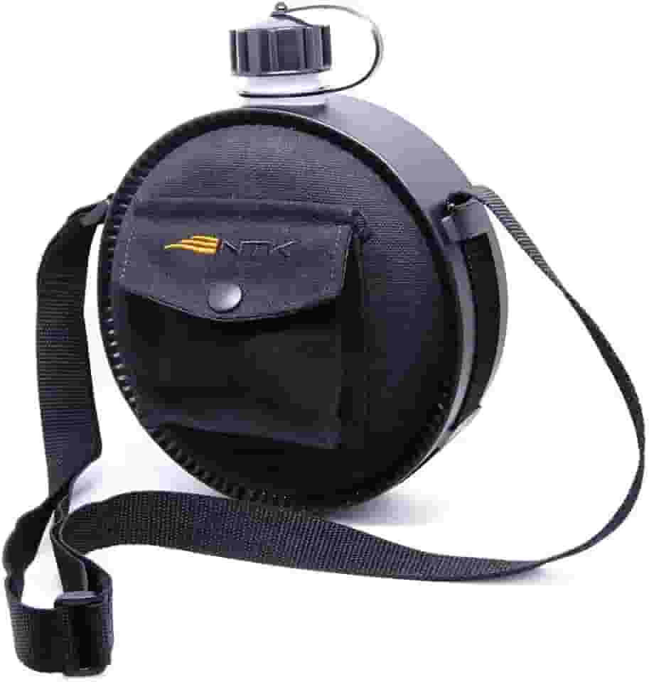 NTK, Cantil para Agua com Capacidade de 1,9 Litros, em Formato Circular, Alça Tiracolo, na Cor Preta