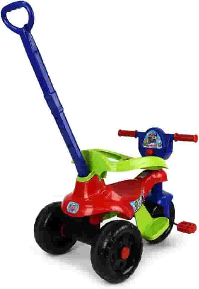 Triciclo Menino – Triciclo com Empurrador, Carrinho de Bebê, Andador Quadriciclo Menino, Carrinho de Passeio com Pedal – Seguro e Divertido!