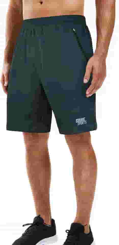 Shorts de corrida masculino 2 em 1 para treino 17,78 cm secagem rápida academia shorts atléticos forro bolsos com zíper