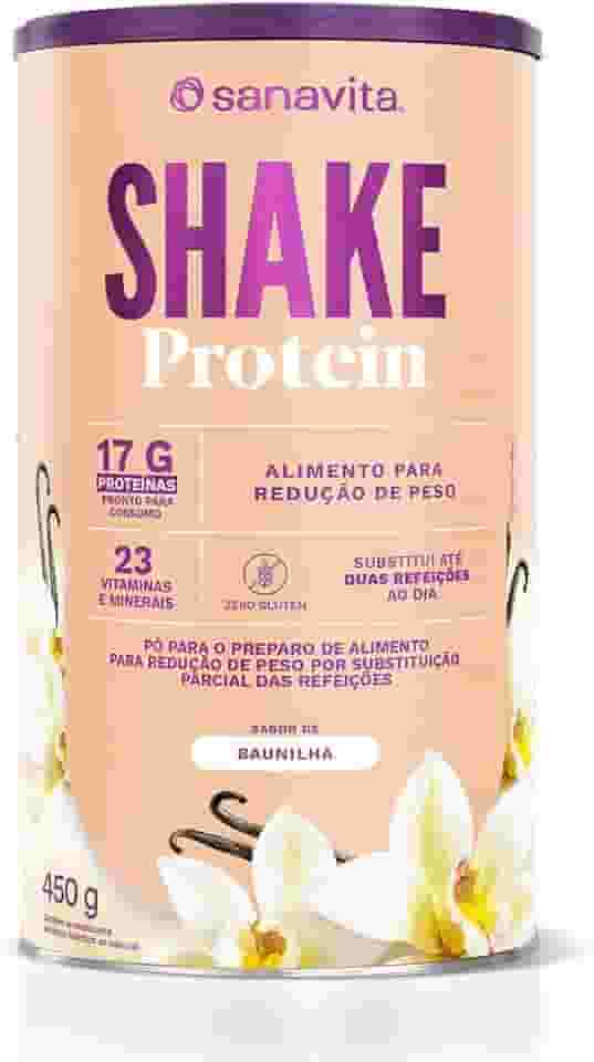 Sanavita Shake Protein - Substituto de Refeição - Sabor Baunilha - 450g