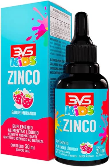 3VS Nutrition Zinco Kids Com Fórmula Concentrada Em Gotas - Sabor Morango - 30ml
