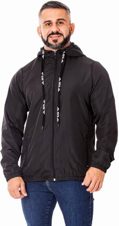 Jaqueta Masculina Corta Vento com Forro e Capuz – Esportiva, Casual, Leve e Resistente à Água – Marca SLICK – P ao EG