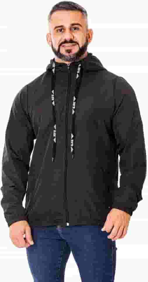 Jaqueta Masculina Corta Vento com Forro e Capuz – Esportiva, Casual, Leve e Resistente à Água – Marca SLICK – P ao EG