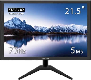 Monitor LED 21.5' Full HD 75Hz - Tela para PC com 5ms, HDMI/VGA, Modo Leitura, Contraste 1000:1 e Design Compacto para Home Office, Estudos e Uso Diário