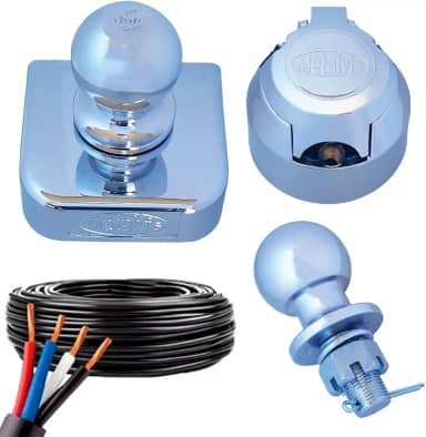Kit Para Engate Reboque Bola 50mm Capa 90mm Tomada