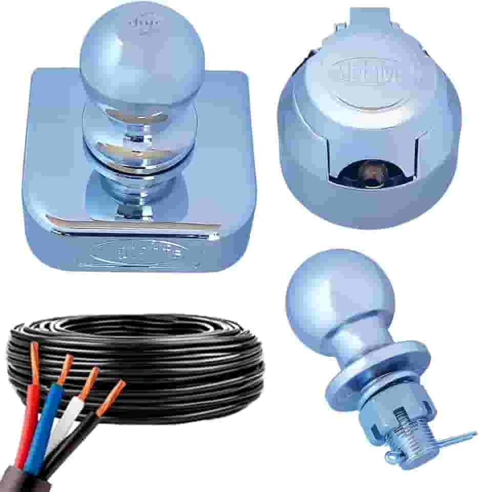 Kit Para Engate Reboque Bola 50mm Capa 90mm Tomada