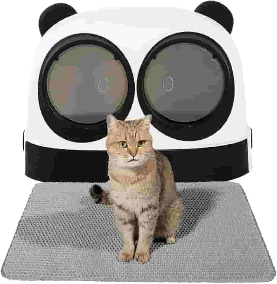 Nova caixa de areia para gatos XXL grande caixa de areia fechada para gatos, gaveta com tampa caixa de areia de plástico, bandeja de caixa de areia removível para animais de estimação, duas portas de