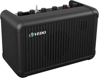 VEDO-Mini Amplificador para Guitarra/Baixo 15W Portátil Bluetooth, 6 Efeitos Multi-Pedal (Delay Reverb Echo Flanger), Sintonizador de Alta Precisão e Bateria 2200mAh Ideal para Músicos em Movimento