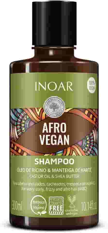 Inoar, Afro Vegan Shampoo Vegano para Cabelos Cacheados e Crespos - 300ml