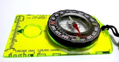 Bússola para mapas tipo silva Fluorescente