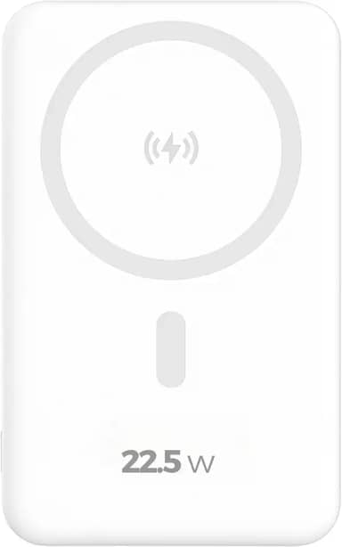 Power Bank, Carregador Portátil por Indução Universal 10.000mAh Turbo 22.5W Ultra Rápido Com Suporte Dobrável Compatível com Todo Celular de Carregamento Magnético Android e IOS (Branco)