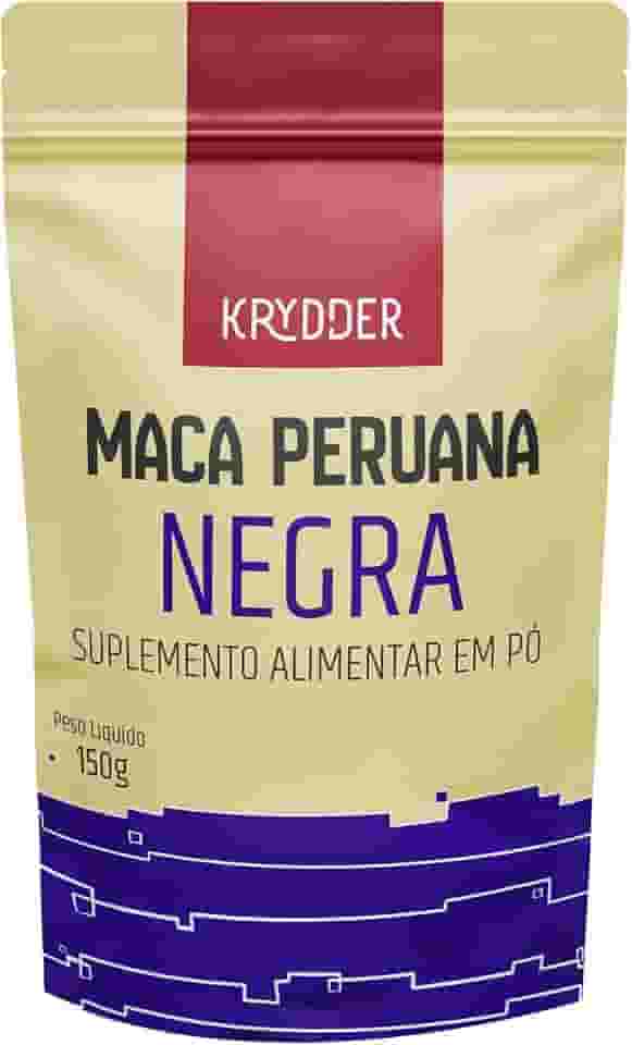 Maca Peruana Negra em Pó Premium Gelatinizada 150g - Importada Pura dos Andes, Potente para Energia Natural e Equilíbrio Hormonal - Krydde