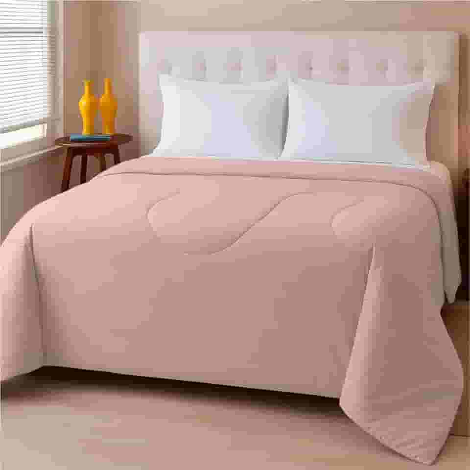 Edredom Dupla Face Toque Macio Arte Cazza Azul Solteiro