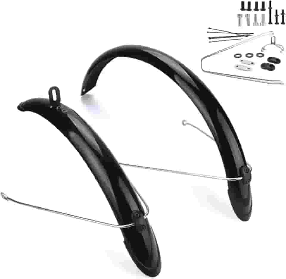 TOTIDE Conjunto de para-lamas de bicicleta para 700c x 45 mm para largura de pneu de 35 mm-45 mm, preto