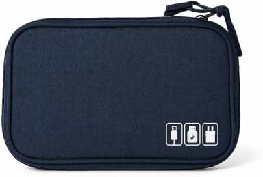 Bolsa Case Organizador de Fios Fontes Cabos e Acessórios Repelente à Água com Zíper (Preto)