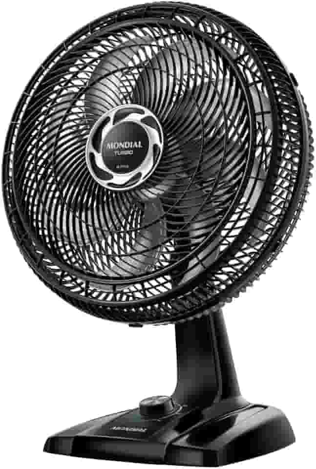 Ventilador de Mesa 40cm Turbo, Mondial, Preto/Prata, 140W, 110V - NVT-40-8P-B