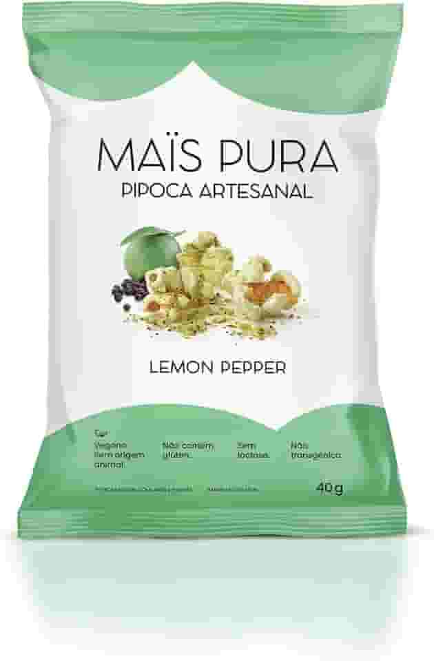 Mais Pura Pipoca Artesanal Maïs Pura Sabor Lemon Pepper 40G