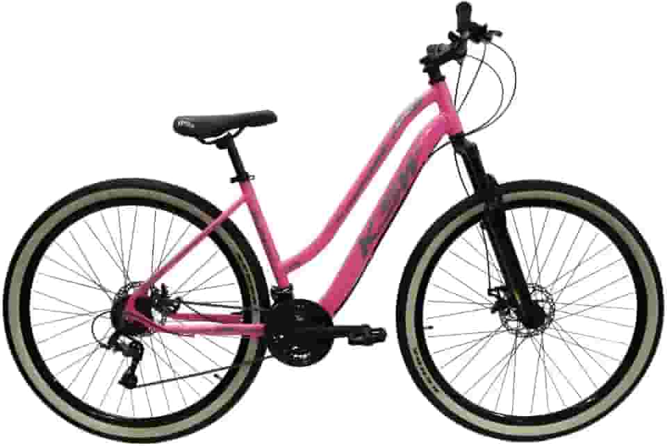 Bicicleta KSW Sunny Feminina em Aluminio Aro 29 Rebaixada Retro 21 Marcha Relação 3x7com Freio a Disco e Suspensão de 80mm