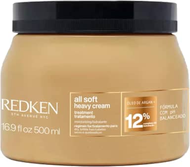 Redken Máscara de Tratamento All Soft Heavy Cream |Tratamento Anti-frizz Para Cabelos Secos e Opacos | Promove Hidratação Profunda | Com Óleo de Argan