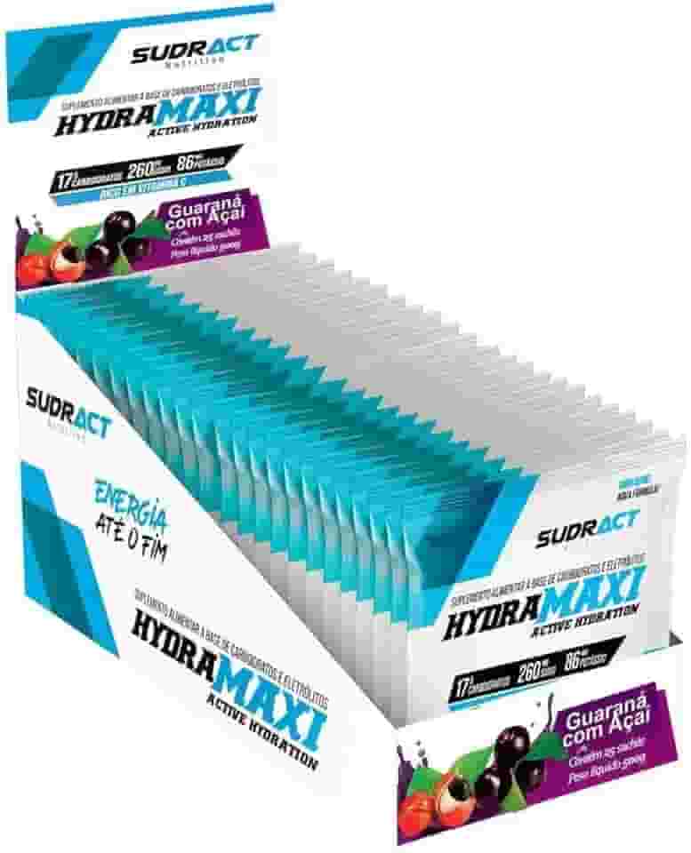 Hydramaxi Isotônico em Pó - 25 Sachês 20g Guaraná com Açaí - Sudract Nutrition, Cor: multi-colored, Tamanho único