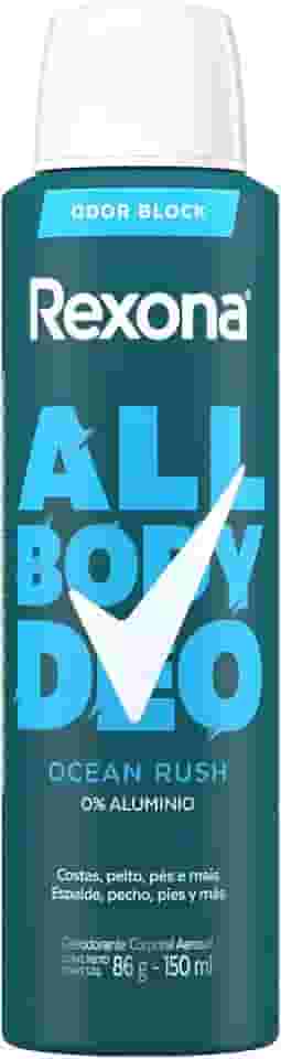 Rexona All Body, Desodorante Corporal Aerossol, Para o Corpo Todo, Ocean Rush 150ml