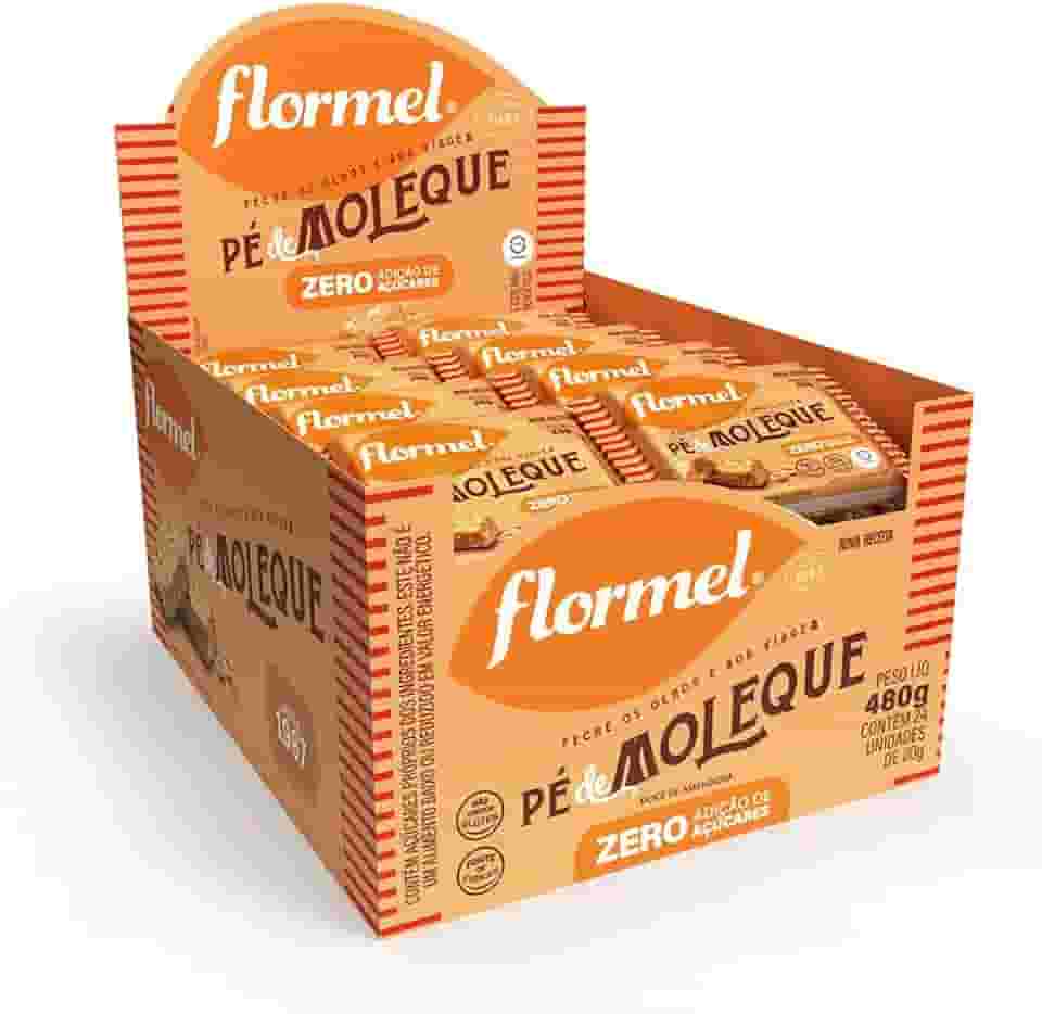 Pé de Moleque Zero Açúcar FLORMEL- Caixa com 24 Unidades