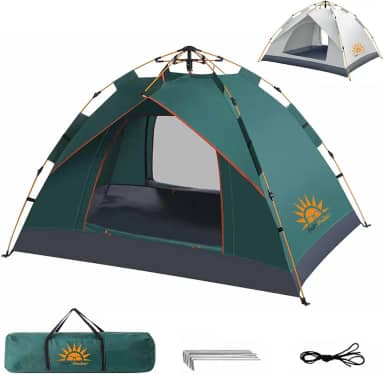Barraca de Camping Automática Impermeável 2-3 Pessoas, Leve e Pronta para Praia, Mochilão e Caminhadas,Versão Upgraded: À Prova D'Água & Proteção Solar