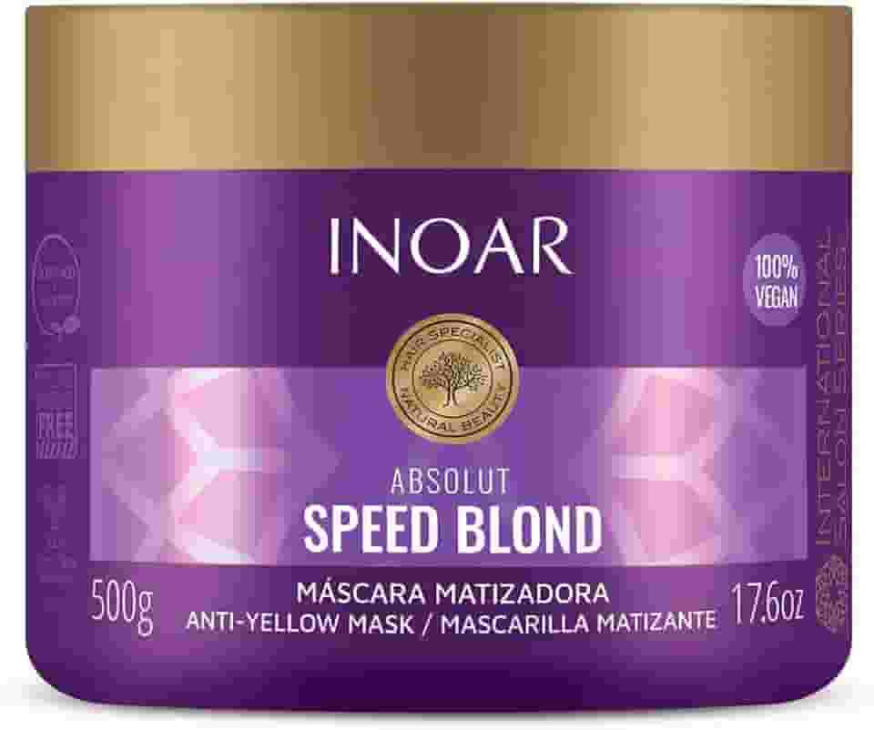 Inoar, Absolut Speed Blond, Máscara, Hidratação, Brilho E Neutralização Para Loiros Impecáveis - 500g