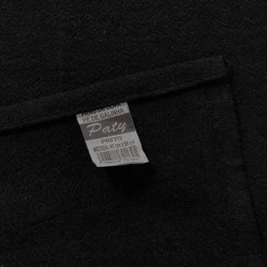 10 Panos de Prato Pé de Galinha 100% Algodão Preto Alta Absorção