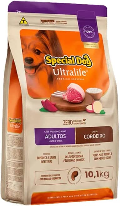 Ração Special Dog Ultralife Raças Pequenas Adultos Cordeiro e Arroz 10,1 kg
