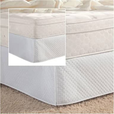Saia Box Cama Casal Queen Matelada Ultrassônico Com Tampão Branco