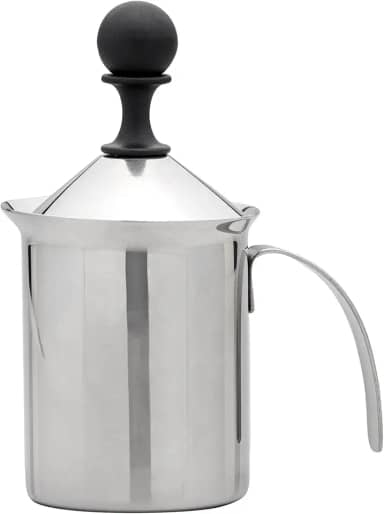 Oxford Conjunto Com 1 Espumador Manual De Leite Em Aço Inox 400ml Prateado
