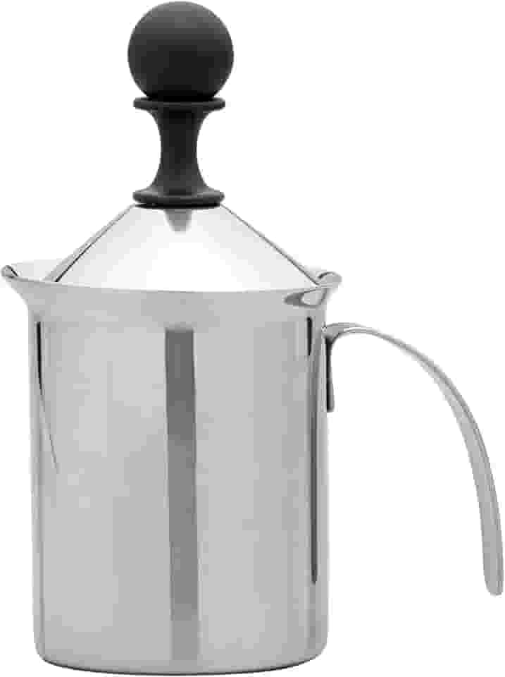 Oxford Conjunto Com 1 Espumador Manual De Leite Em Aço Inox 400ml Prateado