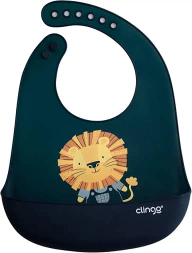 Clingo Babador De Silicone Com Bolso Coletor - - Luke Azul