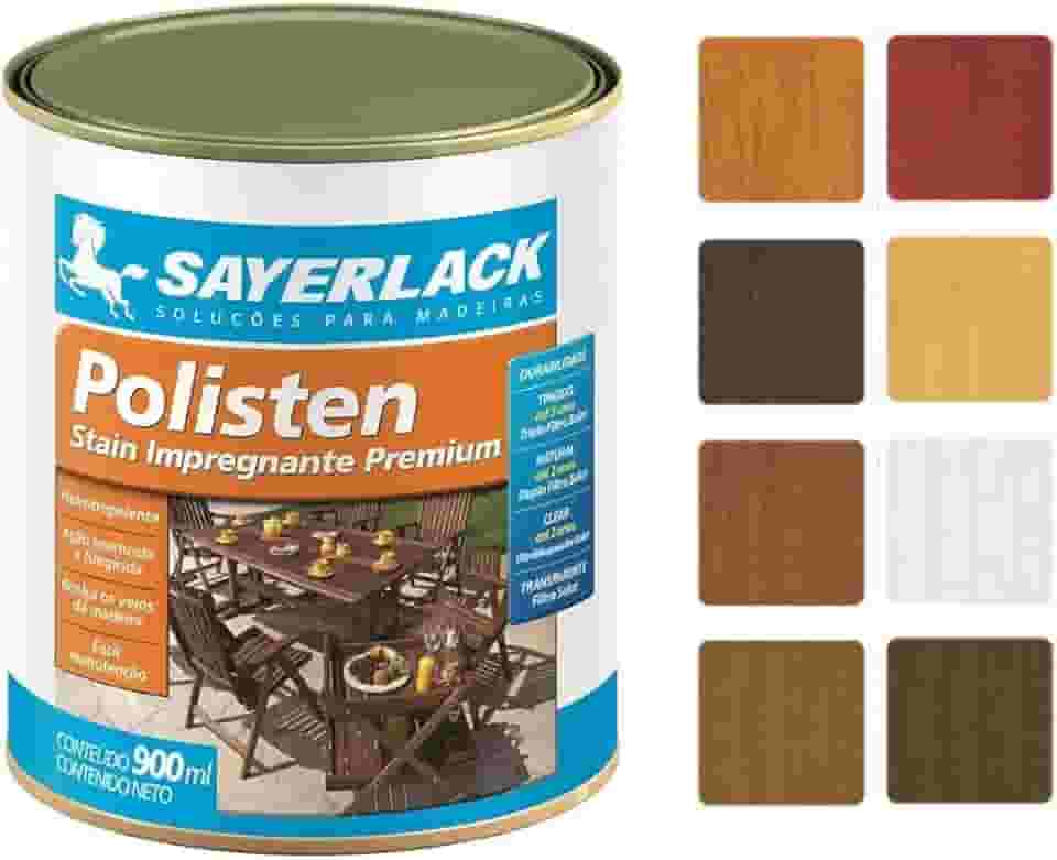 Verniz Polisten Stain Premium Restaura Madeira 900ml Sayerlack (Canela)