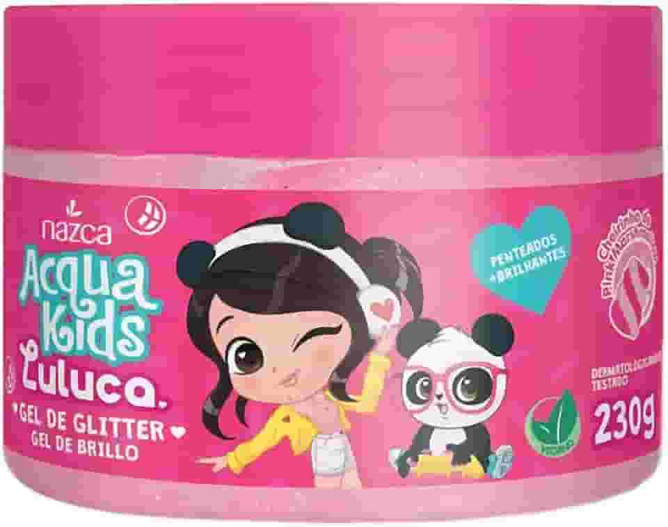 Nazca Gel Glitter Acqua Kids Nazca Luluca Para Todos Os Tipos De Cabelo 230G