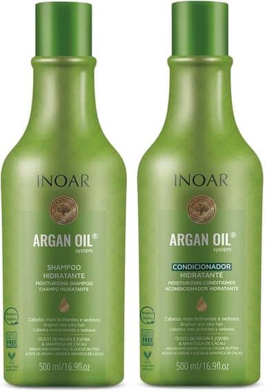INOAR Kit Inoar Shampoo + Condicionador 500Ml Argan Oil Hidratante
