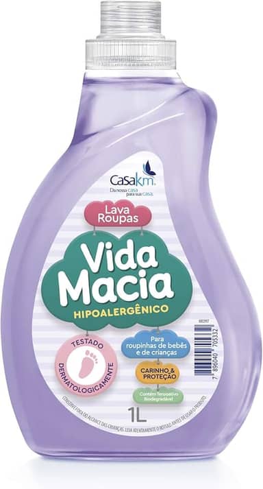 Casa Km Lava Roupas Líquido Vida Macia 1L