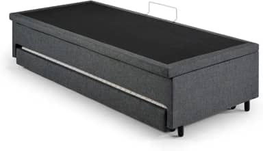 Bicama Solteiro com Baú 88x188 Linho Cinza