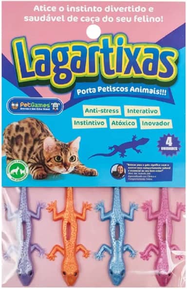 Pet Games Brinquedo Intuitivo Que Atiça De Maneira Divertida E Saudável O Instinto De Caça Dos Felinos - Para Gatos Lagartixas