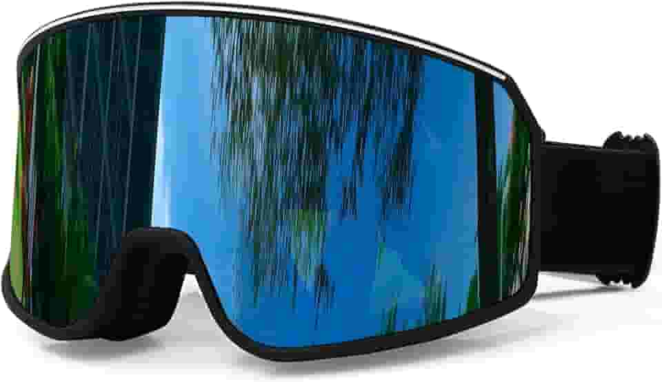 SPOSUNE Óculos de esqui sobre óculos com lente dupla | Óculos de neve antiembaçamento anti-UV para homens e mulheres jovens esqui snowmobile