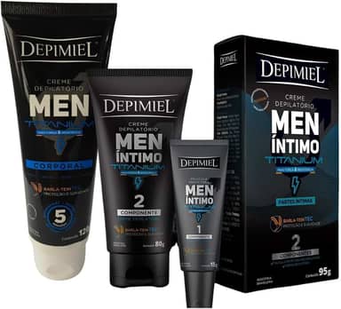 Kit Depilação Masculina Depimiel Men Intimo + Corporal
