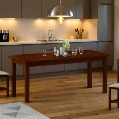 Mesa de Jantar 2m em Madeira Maciça para 8 Cadeiras