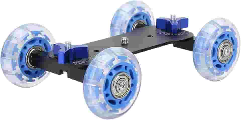 Carro portátil Dolly Skater, 10 kg de carga para câmera de mesa Slider, para câmera de vídeo DSLR